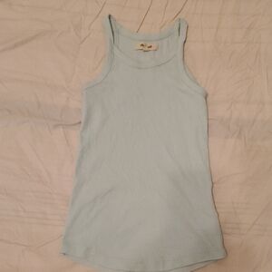 NWOT Madewell Pale Teal 90s Ribbed Top